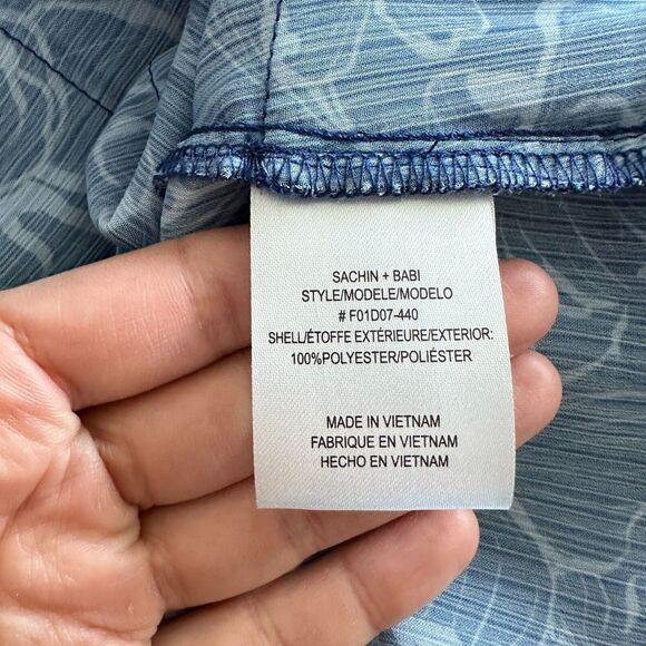 Sachin & Babi Dress Womens 2 Brielle Floral Print Tiered Tie Neck Satin Midi - Picture 13 of 16